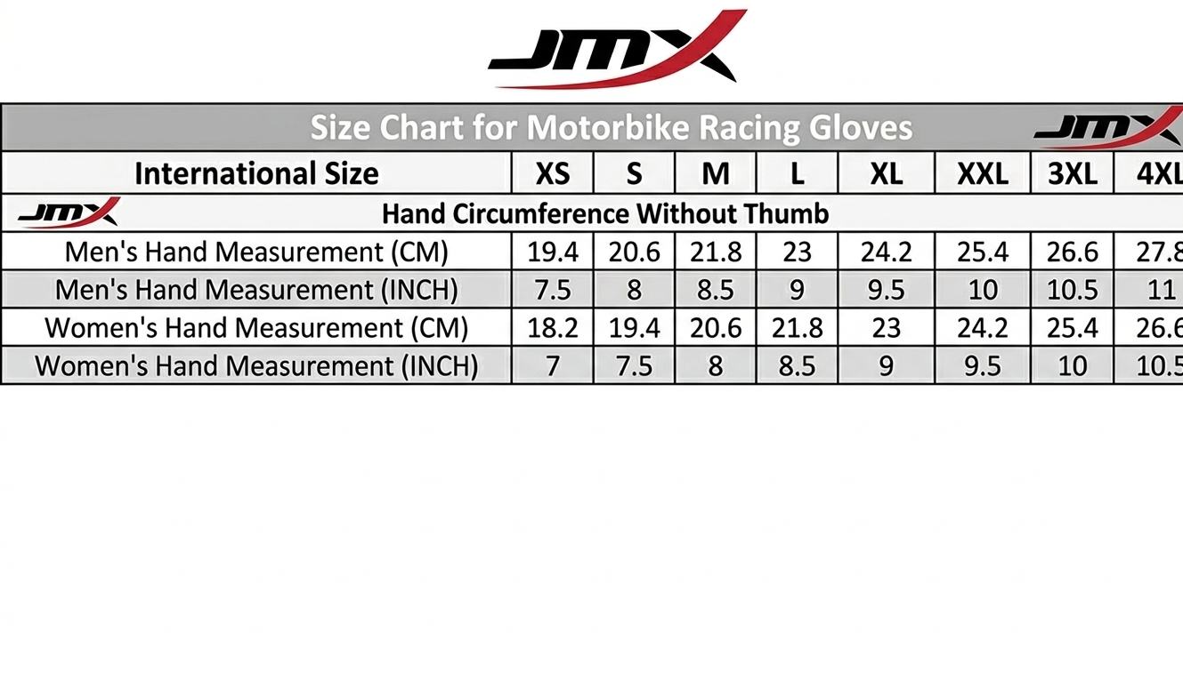 Gloves Size Chart